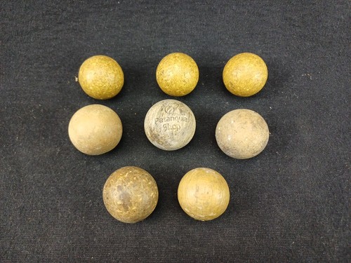 Lot boule balle bois - x8,