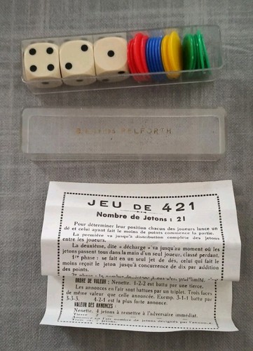 Ancien jeu 421 - jeu, brasserie